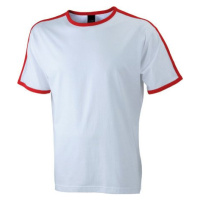 James & Nicholson Pánské tričko Flag-T s kontrastními lemy, 165 g/m