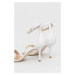 Kožené sandály Elisabetta Franchi bílá barva, SA75L31E2
