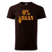 DOBRÝ TRIKO Pánské tričko s potiskem 0% VEGAN oranžový potisk