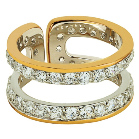 Nastavitelný dvojitý prsten s křišťály Blancheporte