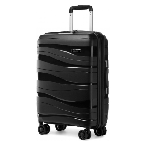 KONO Cestovní kufr na kolečkách s TSA zámkem 70L - černý