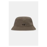 Bavlněný klobouk Y-3 Bucket Hat zelená barva, JJ3950