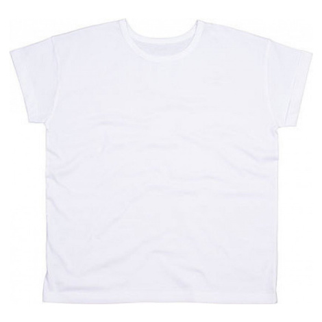Volné dámské organické tričko Boyfriend s ohrnutými rukávky Mantis