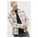 Košile Abercrombie & Fitch béžová barva, relaxed, s klasickým límcem