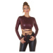 Sexy top Koucla Wetlook Crop Top s dlouhými rukávy