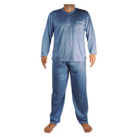 Ludvík pyžamo pánské dlouhé V1974 šedomodrá