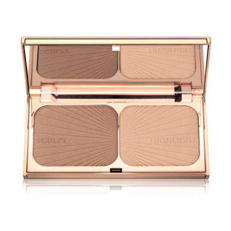 Charlotte Tilbury Konturovací paletka Light - Medium Filmstar Bronz & Glow (Face Sculpt And High