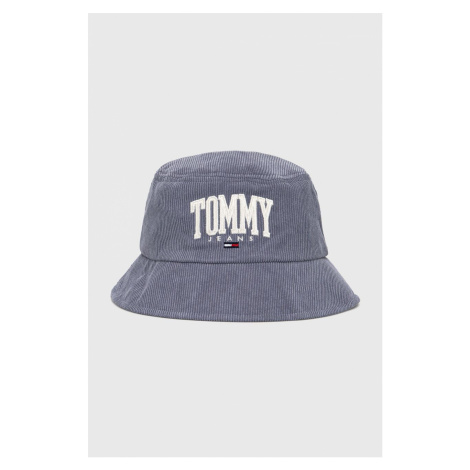 Manšestrový klobouok Tommy Jeans fialová barva Tommy Hilfiger