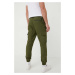 Bavlněné kalhoty Alpha Industries Ripstop Jogger zelená barva, 116201.142