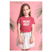 MMO Dívčí tričko Mini boss Barva: Červená
