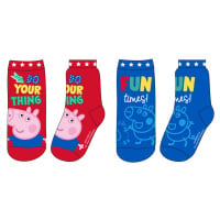 Prasátko Pepa - licence Chlapecké ponožky - Prasátko Peppa 5234904, modrá/ červená Barva: Mix ba