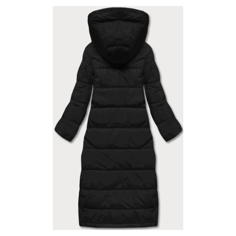 Dlouhá černá dámská péřová bunda (AG3-3038) Ann Gissy