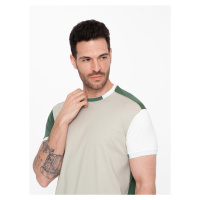 Pánské elastanové tričko s barevnými rukávy - V1 - ESPIR