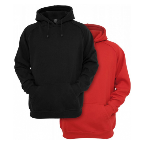 Blank Hoody 2-Pack - black+red Urban Classics