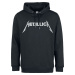 Metallica Amplified Collection - White Logo Mikina s kapucí černá