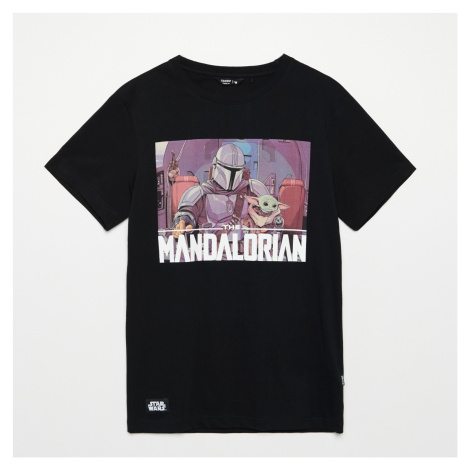 Cropp - Tričko s potiskem The Mandalorian - Černý