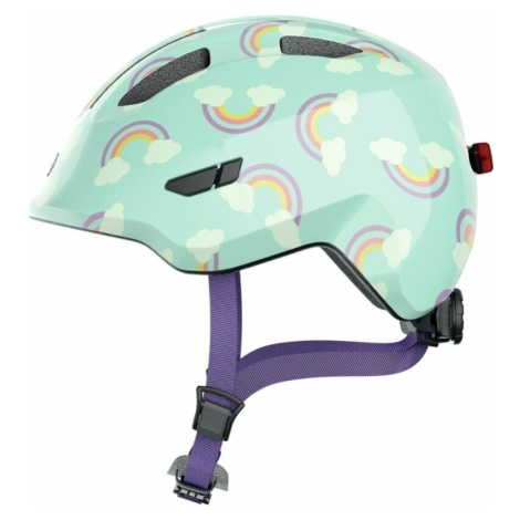 Abus Smiley 3.0 LED Blue Rainbow Dětská cyklistická helma
