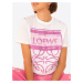 LOEWE Logo Pink White tričko