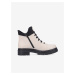 Černo-béžové dámské zateplené kotníkové boty Rieker