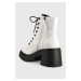 Kožené kotníkové boty Steve Madden Freeport dámské, bílá barva, na podpatku