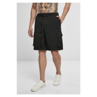 Drawstring Cargo Shorts - black