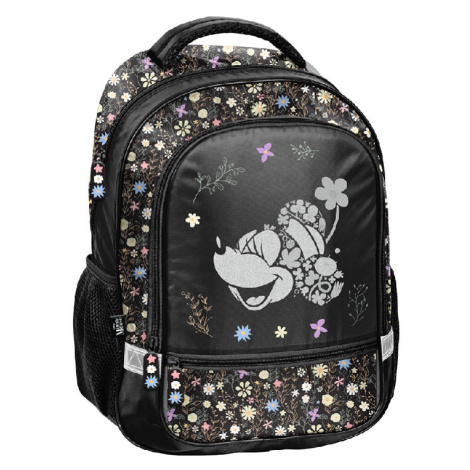 PASO Školní batoh Minnie Flowers černý
