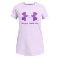 Under Armour LIVE SPORTSTYLE GRAPHIC SS Dívčí triko, fialová, velikost