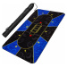 Garthen Skládací pokerová podložka, modrá/černá, 160 x 80 cm