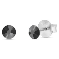 Náušnice černé se Swarovski Elements Dotty Studs K1088PP31H Hematite