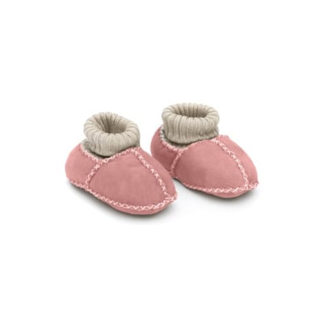 kindsgard Dětské boty z jehněčí kůže stovly pink