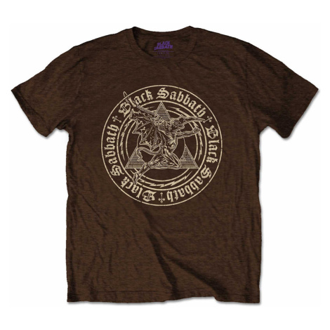 Black Sabbath tričko, Henry Pyramid Emblem Chocolate Brown, pánské RockOff