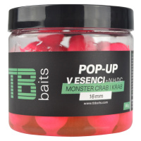 Tb baits plovoucí boilie pop-up pink monster crab + nhdc 65 g 16 mm