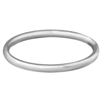 Troli Něžný minimalistický prsten z oceli Silver 50 mm