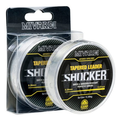 Mivardi Ujímaný vlasec Shocker Tapered Leader - 0.30-0.57 mm / 5x15 m