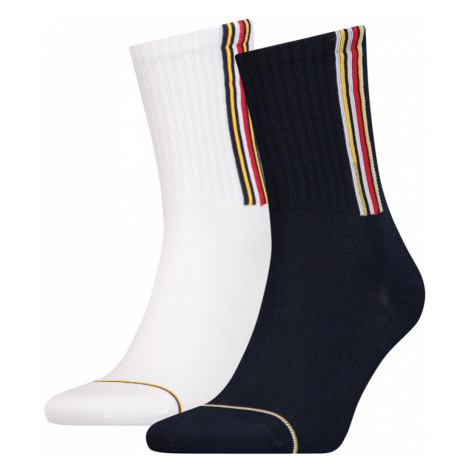 Modro-bílé ponožky Jeans Sock Logo Stripe - dvojbalení