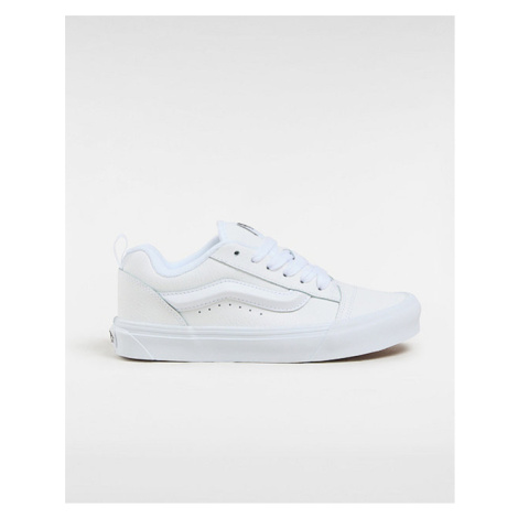 VANS Leather Knu Skool Shoes Unisex White, Size
