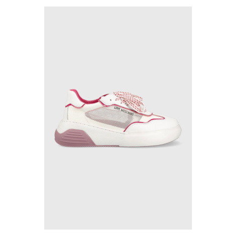 Sneakers boty Love Moschino bílá barva, JA15875G0GIQA10A