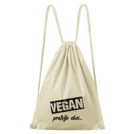 DOBRÝ TRIKO Bavlněný batoh Vegan, protože chci Barva: Natural
