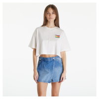 Tommy Jeans Oversized Cropped Summer Flag Tee Ancient White