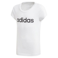 adidas YG E LIN TEE Dívčí triko, bílá, velikost