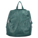 Módní dámský koženkový kabelko/batoh Litea, modrozelená