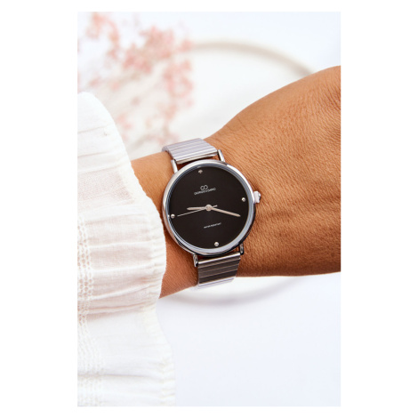 Dámské vodotěsné hodinky na náramku Giorgio&Dario Stříbro-černá Kesi