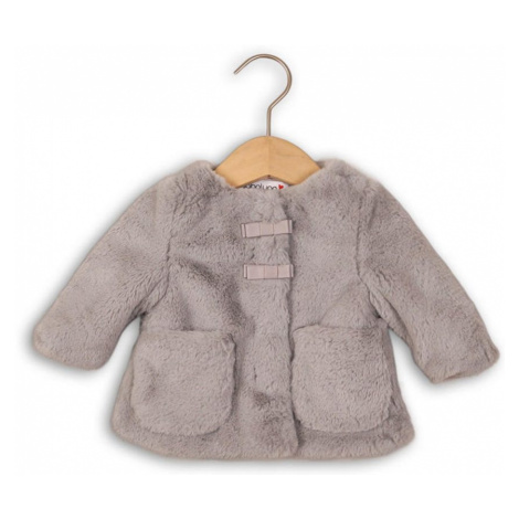 Kabátek kojenecký chlupatý s bavlněnou podšívkou, Minoti, EYELASH 2, šedá