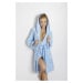 DKaren Housecoat Inga Light Blue