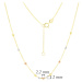 GEMMAX Jewelry Elegantní zlatý náhrdelník s korálky, délka 50 cm GLNCN-50-43671