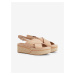 Béžové dámské sandály na platformě Tommy Hilfiger