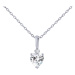 Silvego Stříbrný náhrdelník srdce Aris s Brilliance Zirconia PRGPHP0001NW