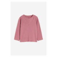 H & M - Žerzejové triko's dlouhým rukávem - růžová