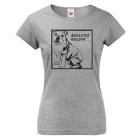 Dámské tričko pro milovníky zvířat - Anglický buldok 2