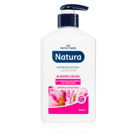 PAPOUTSANIS Natura Almond Cream tekuté mýdlo na ruce 300 ml